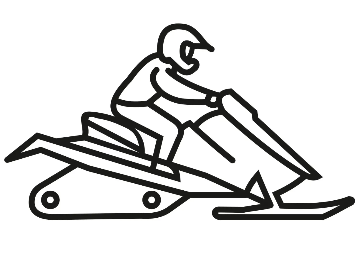 Snowmobile coloring page colouringpages