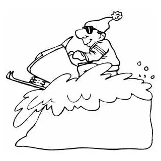 Snowmobile coloring sheet