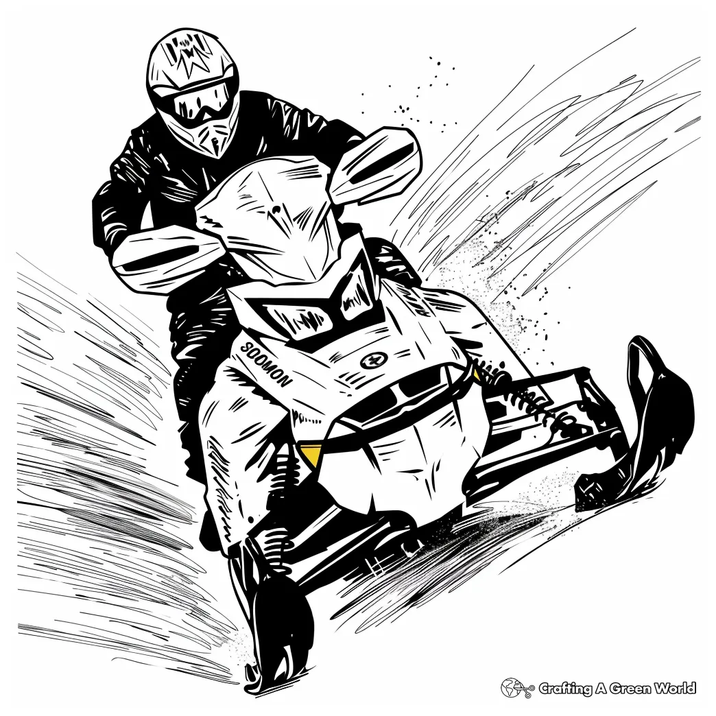 Snowmobiling Coloring Pages [2025]