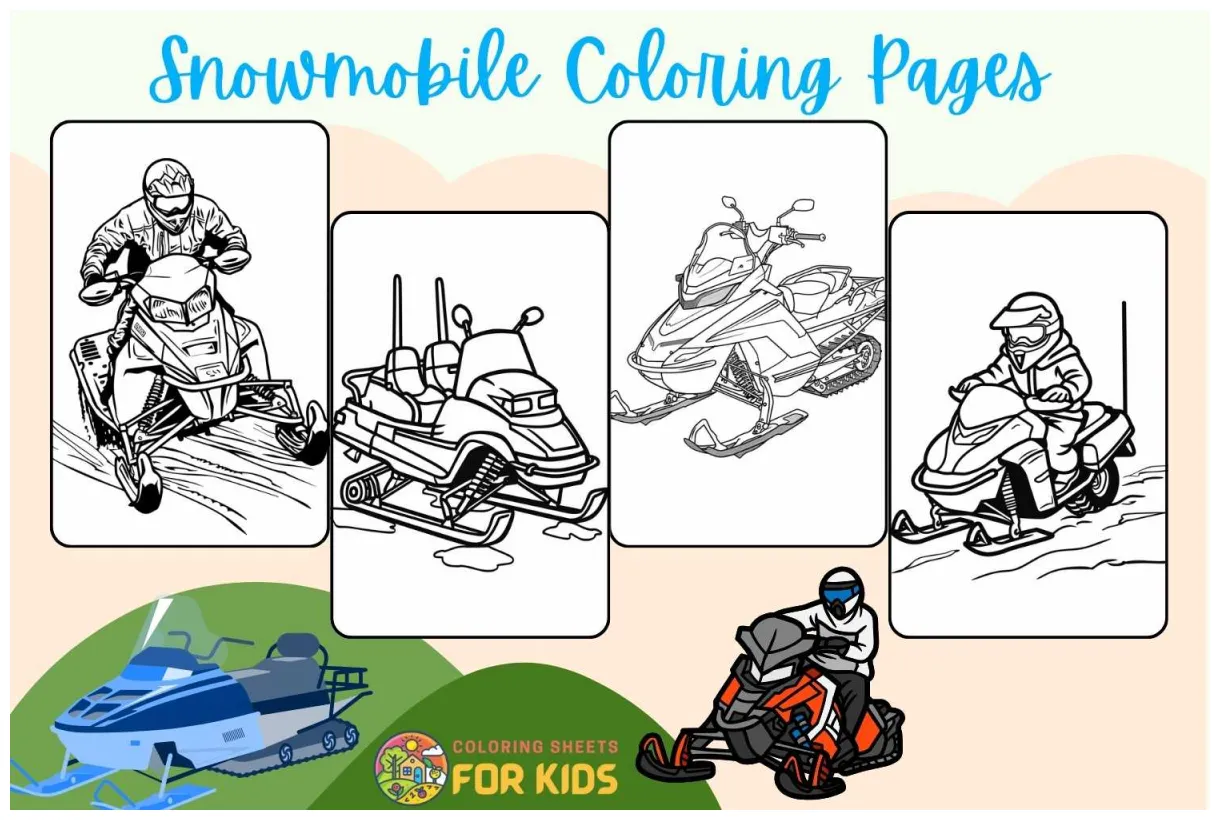Snowmobile coloring pages free pdf printables coloring sheets for kids