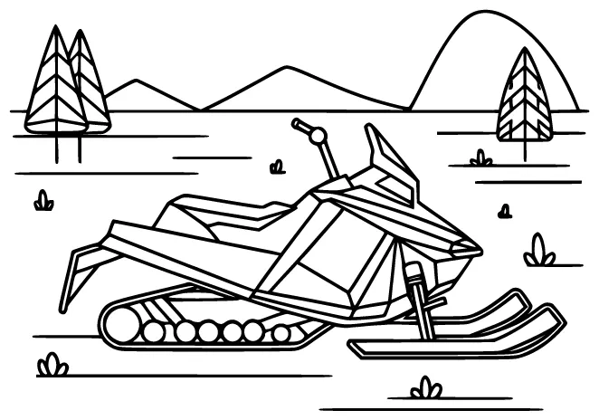Snowmobile coloring pages 100% free, printable & fun
