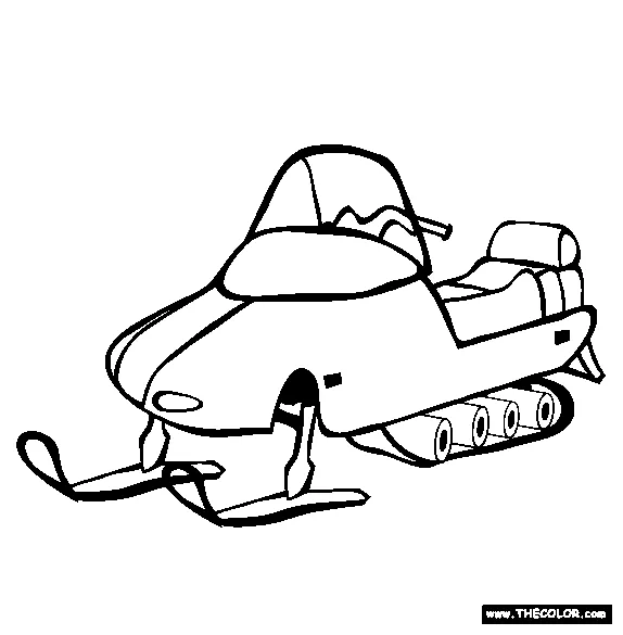 Snowmobile Coloring Page | Free Snowmobile Online Coloring