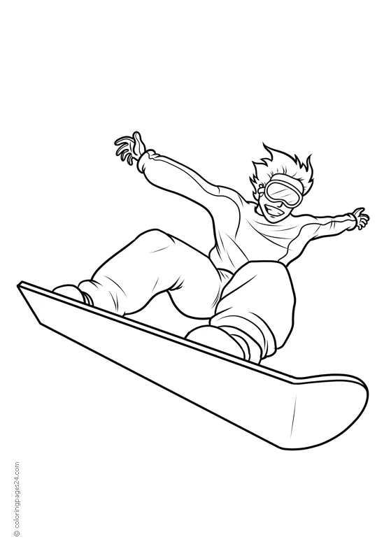 Snowboarding 8 coloring pages 24