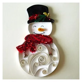 Traditional snowman quilled ornament etsy