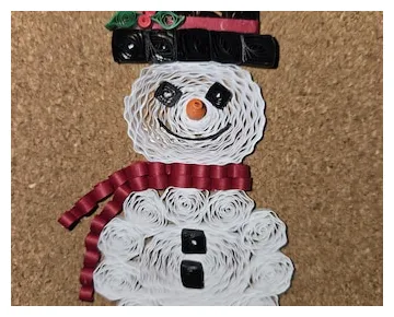 Traditional snowman quilled ornament etsy