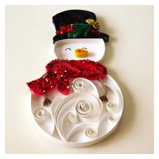 Traditional snowman quilled ornament etsy