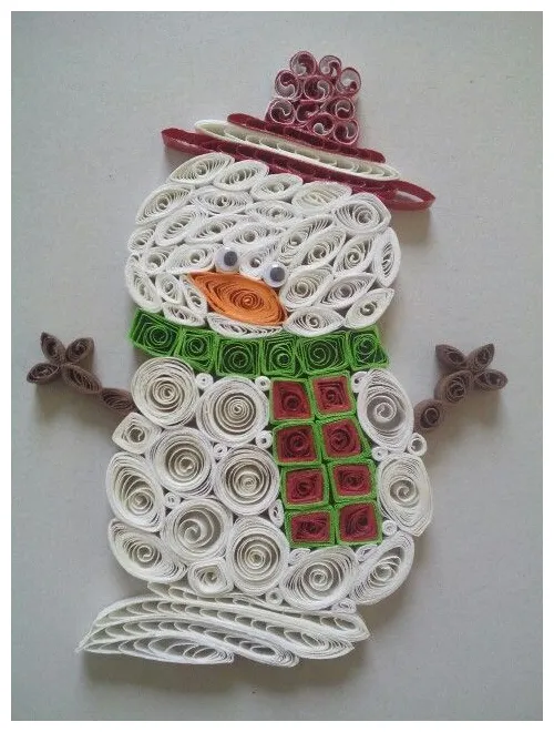 Quilling bonhomme de neige quilling paper craft, quilling craft