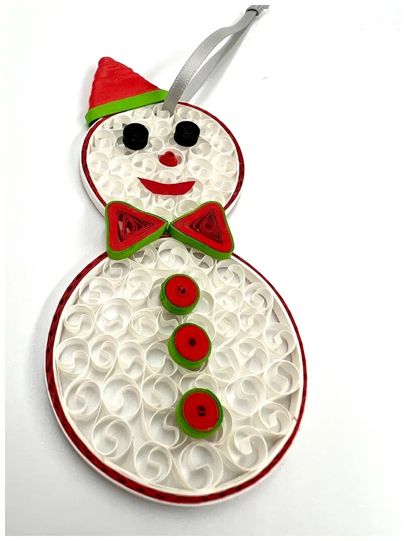 Snowman christmas item,christmas tree,handmade,quilling paper,homedecor