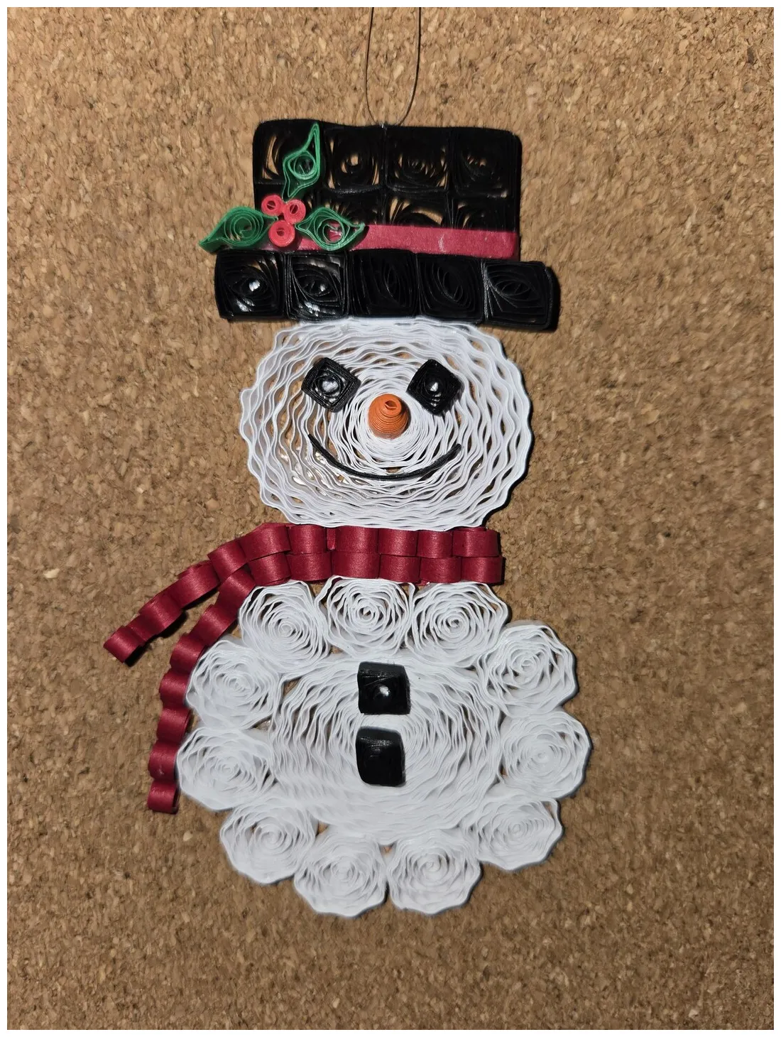 Quilled snowman ornament etsy