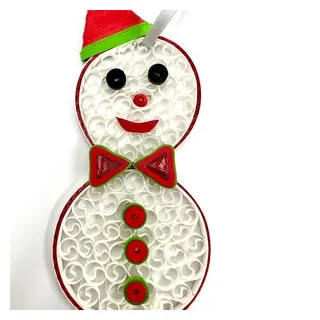 Snowman christmas item,christmas tree,handmade,quilling paper,homedecor