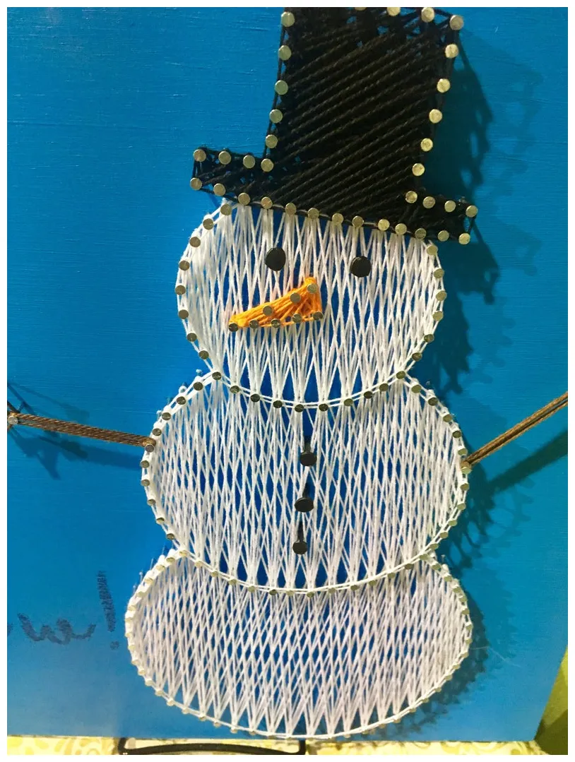 Snowman string art etsy