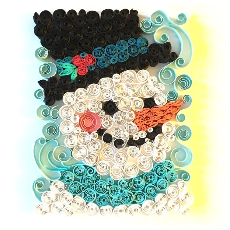 Snowman quilling in 2024 paper quilling patterns, quilling christmas