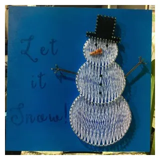 Snowman string art etsy