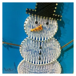 Snowman string art etsy