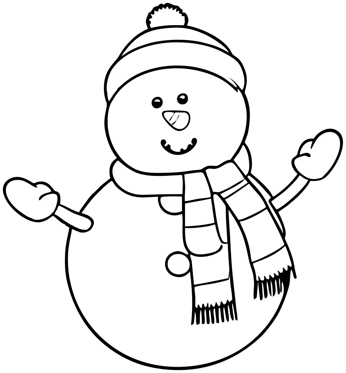 Download snowman, scarf, snowballs. royalty-free vector graphic pixabay