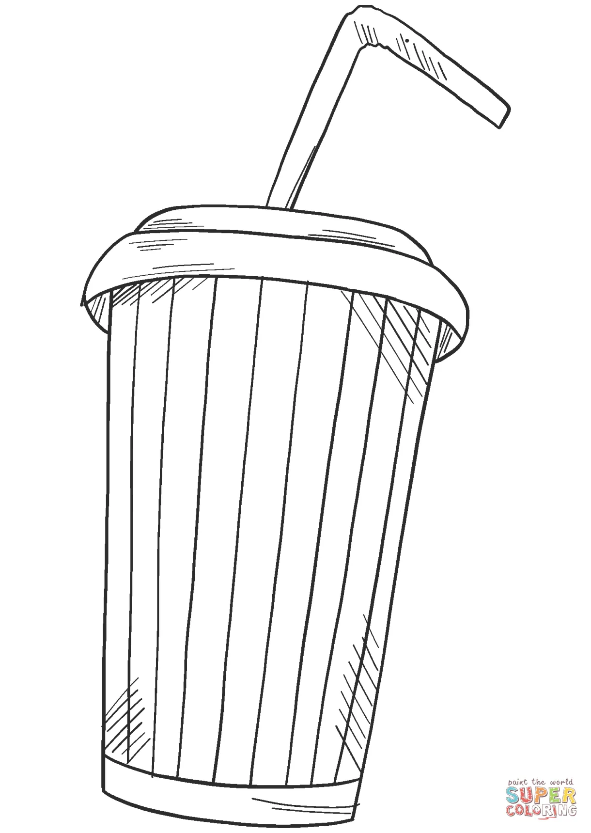 Soda Cup coloring page | Free Printable Coloring Pages