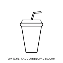 Soda Cup Coloring Page - Ultra Coloring Pages