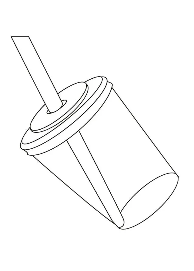 Coloring Page drinking cup with straw - Free printables - Img 29656