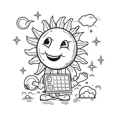 Solar energy coloring page png transparent s