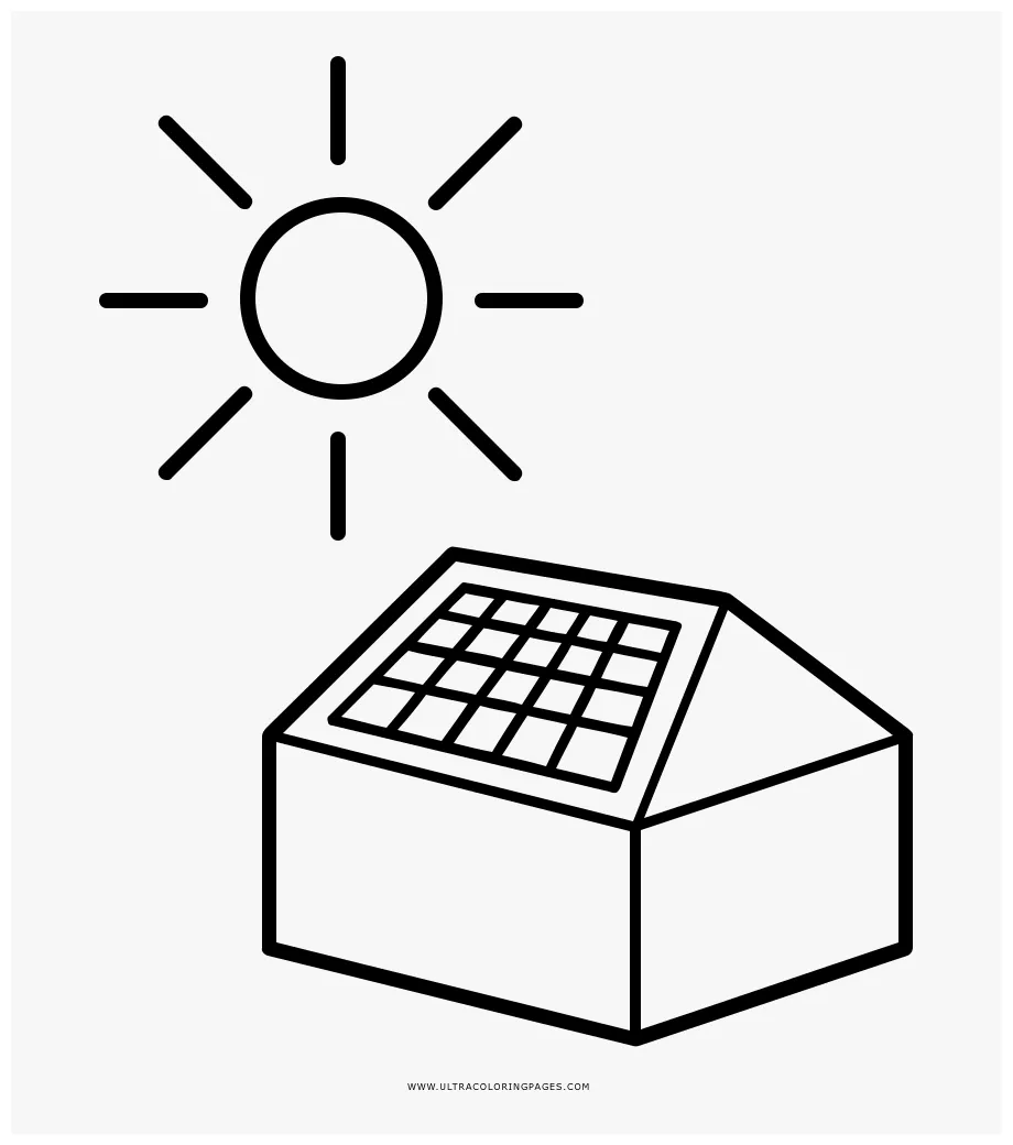 Solar Panel Coloring Sheet Coloring Pages