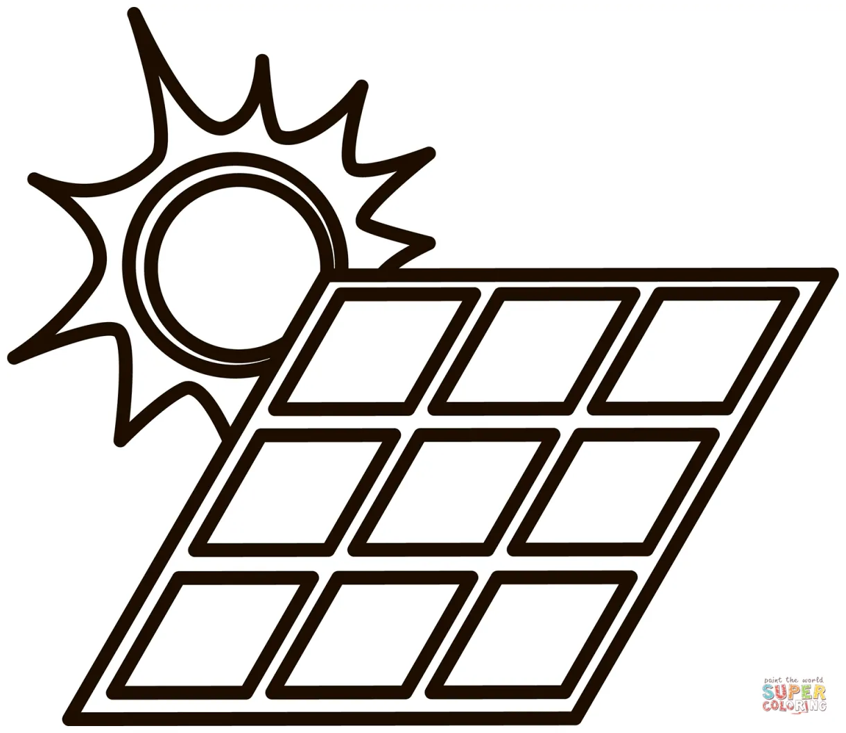 Solar Panel coloring page | Free Printable Coloring Pages