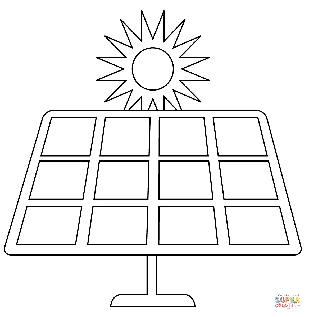 Solar Panel coloring page | Free Printable Coloring Pages
