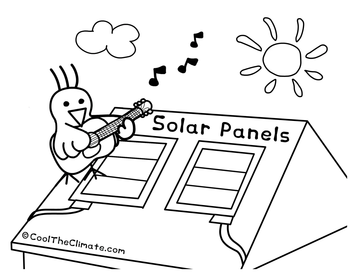 Solar Panel Coloring Sheet Coloring Pages