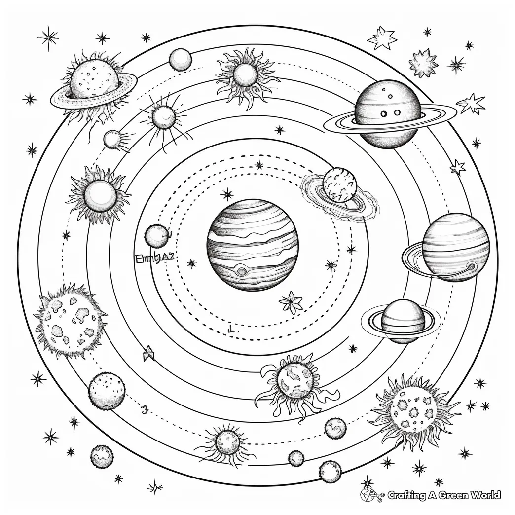 Solar system nasa coloring page coloring nation printable coloring page