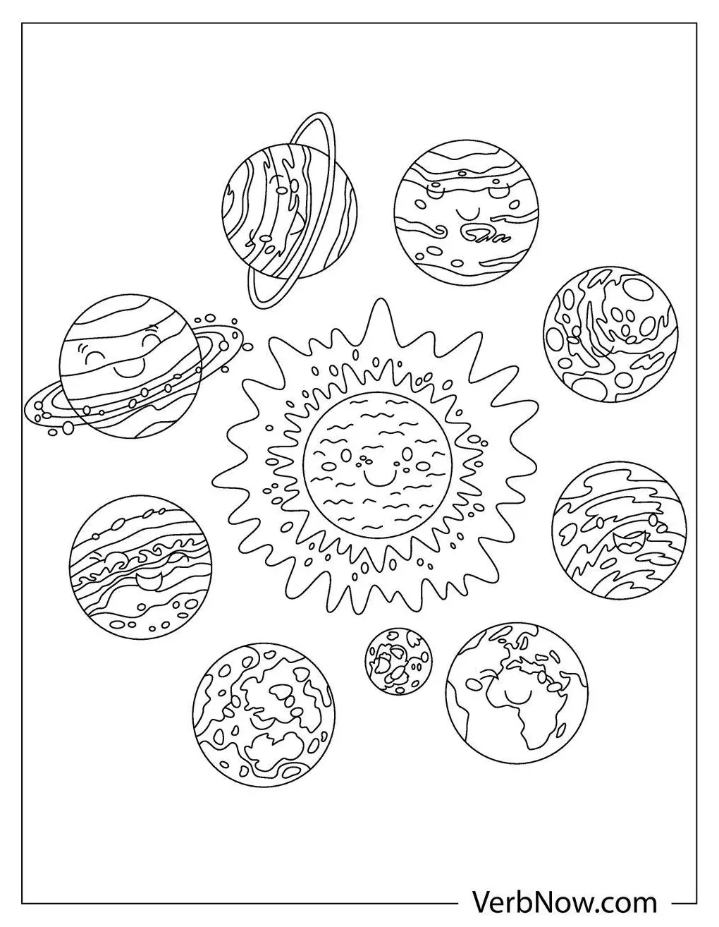 Free solar system coloring pages for download printable pdf printable coloring page