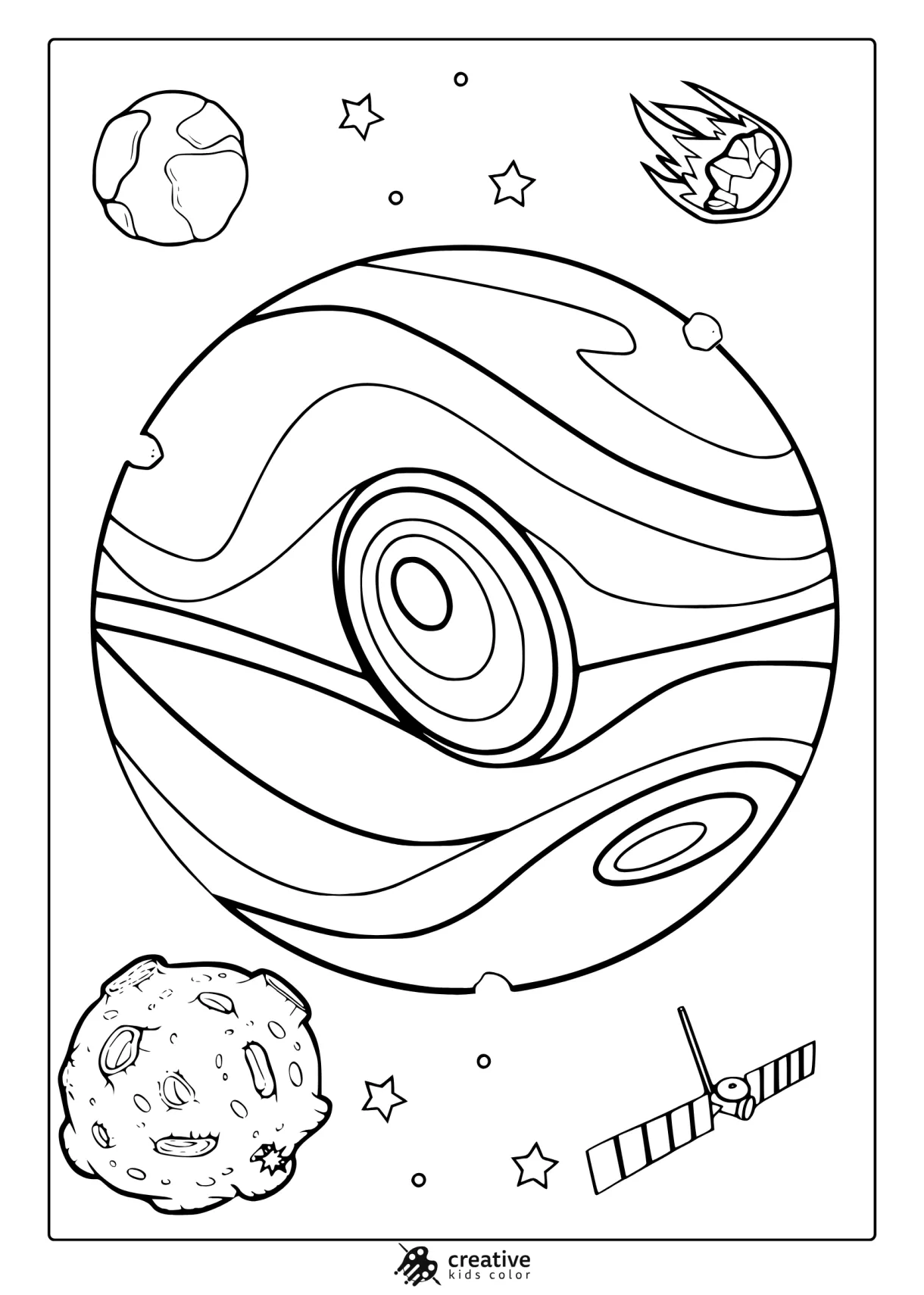 Orbit solar system coloring printables
