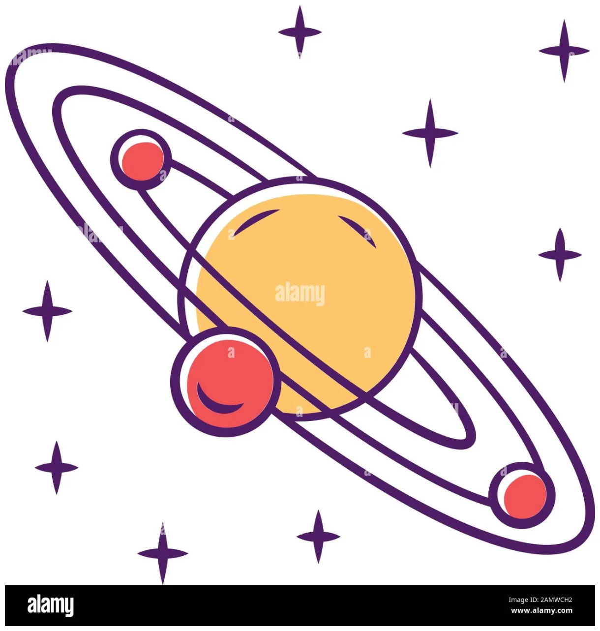 Planets orbit the sun coloring