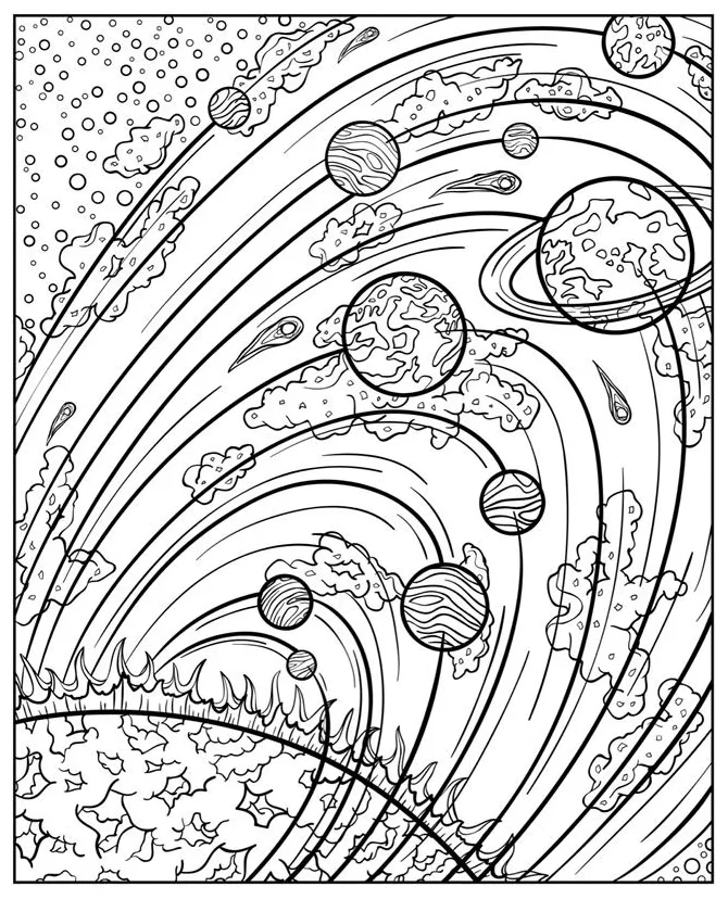 Free printable solar system coloring pages for kids