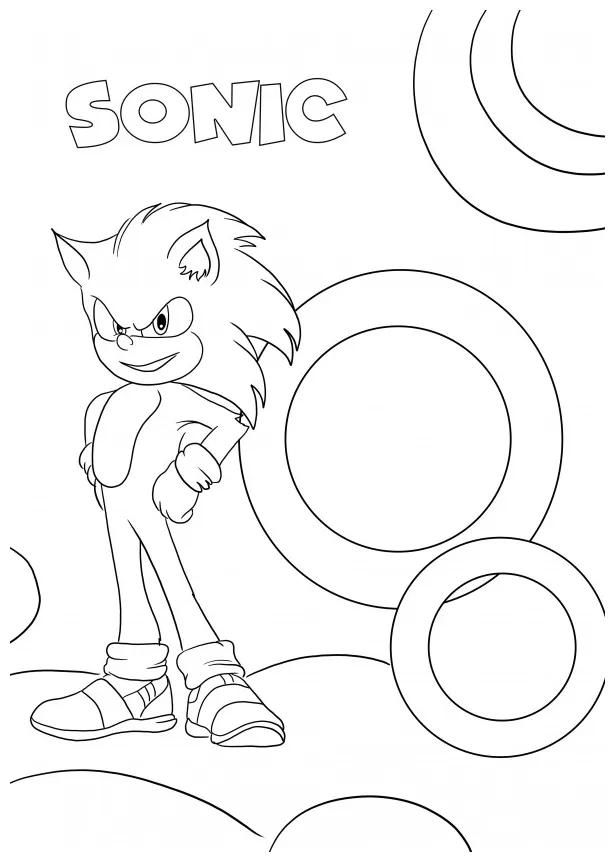 Page 2 - Ücretsiz yazdırılabilir Sonic klasik boyama sayfaları - Sonic