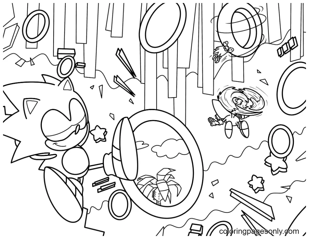 Sonic the Hedgehog 2 The Movie - Sonic Coloring Page - Free Printable