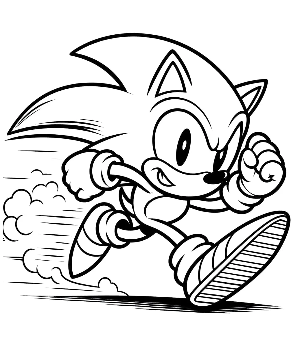 Sonic is fast coloring page download, print or color online for free