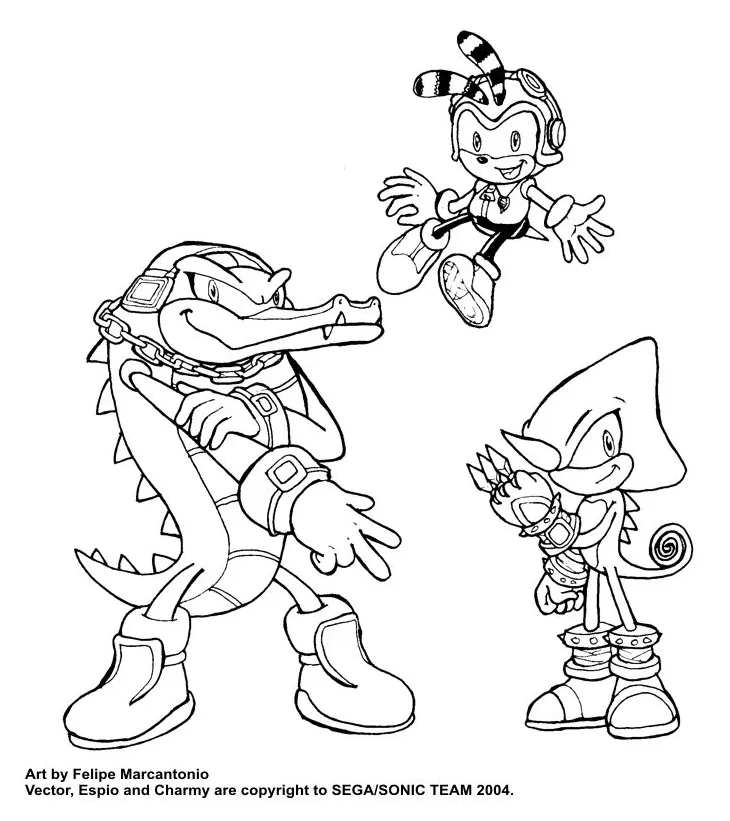 Sonic Team Coloring Pages | Coloring pages, Teams, Deviantart
