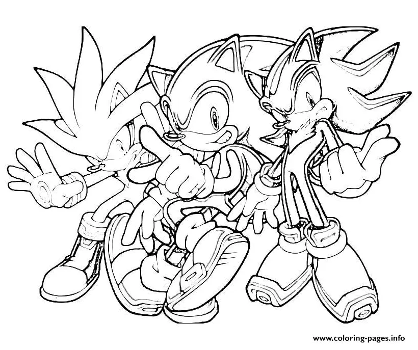 The Sonic Team Coloring page Printable