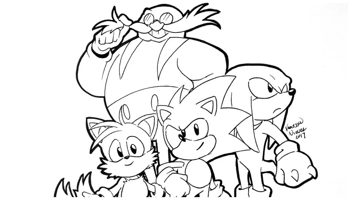 Sonic The Hedgehog Team Coloring Pages Coloring Pages