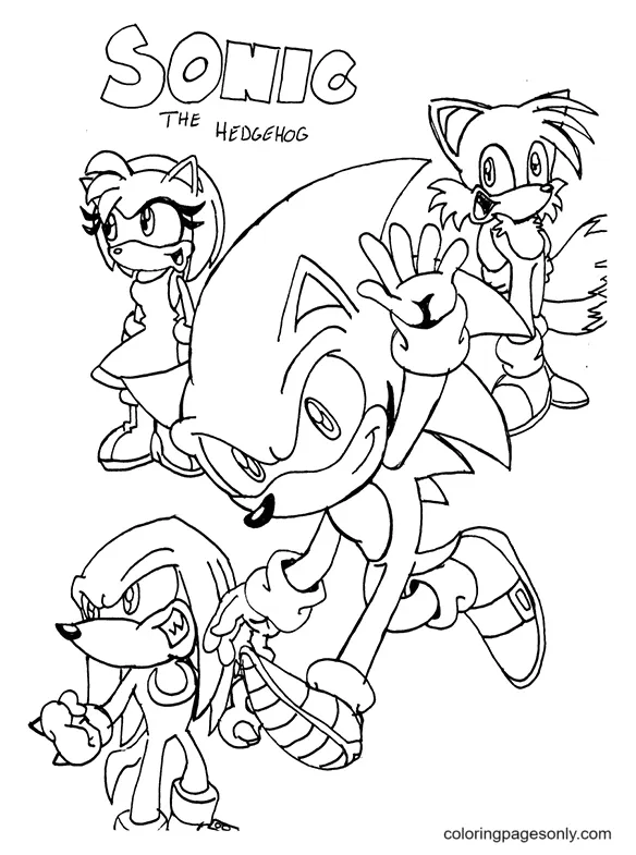 Sonic Team Coloring Page - Free Printable Coloring Pages