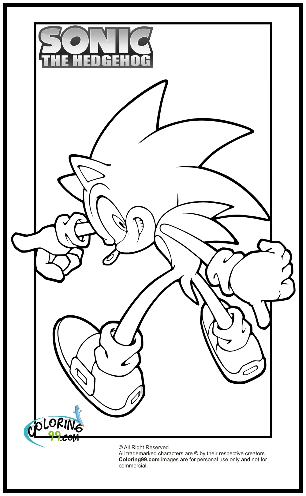 Sonic team coloring pages