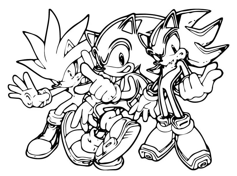 Sonic Team Coloring pages