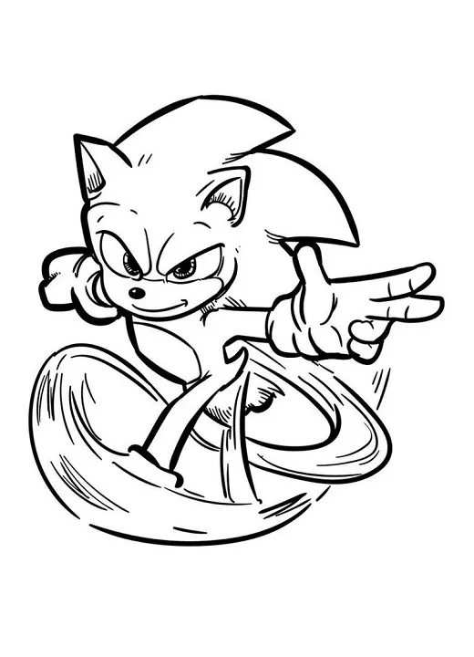 Sonic hedgehog coloring page & coloring book