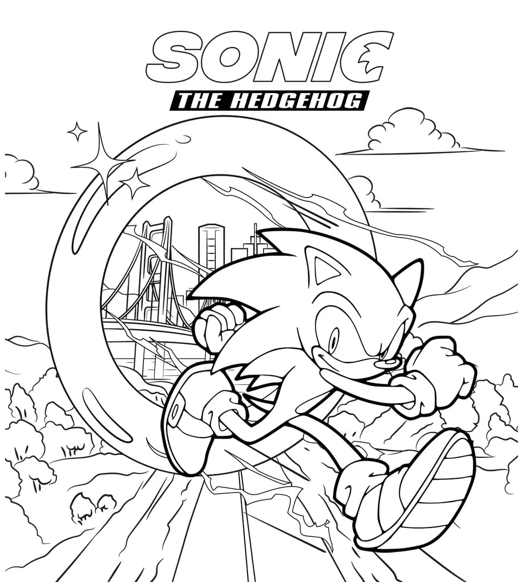 Sonic the hedgehog coloring page download, print or color
