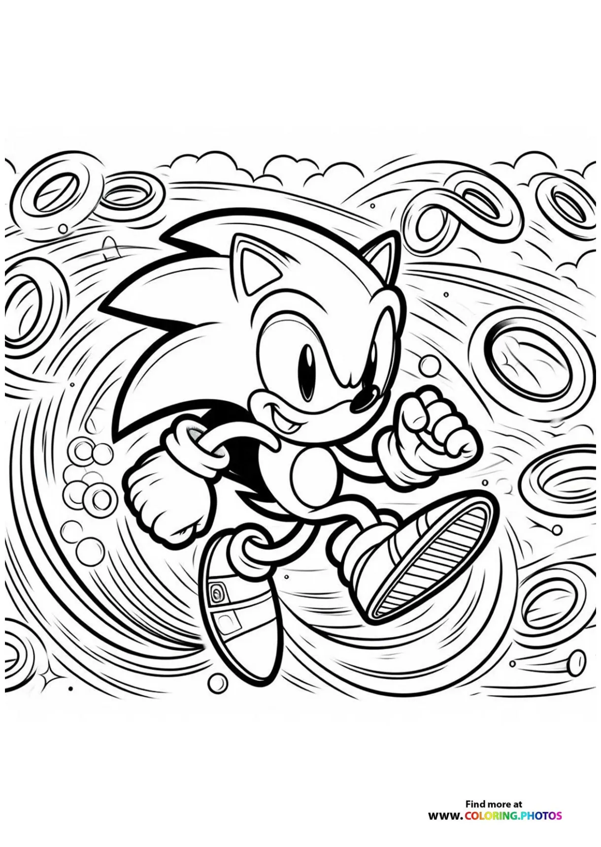 Sonic the hedgehog face coloring pages for kids