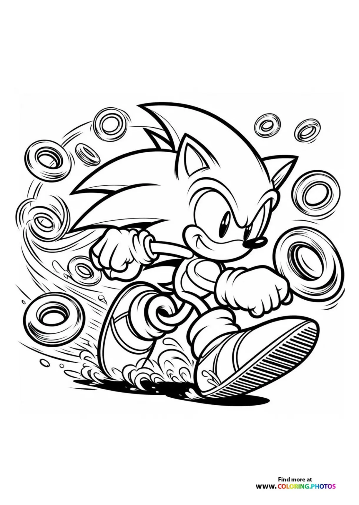 Sonic the hedgehog face coloring pages for kids
