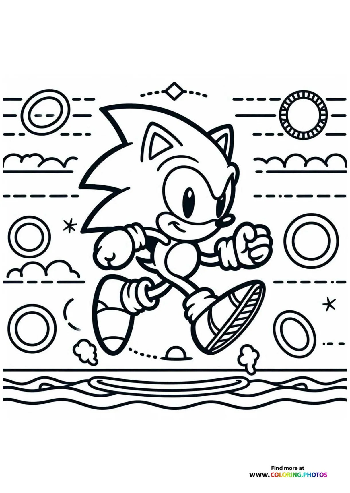 Sonic the hedgehog birt ay coloring pages for kids