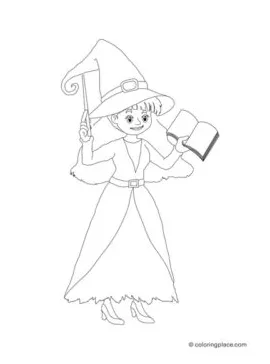 Sorceress Coloring Page Coloring Pages