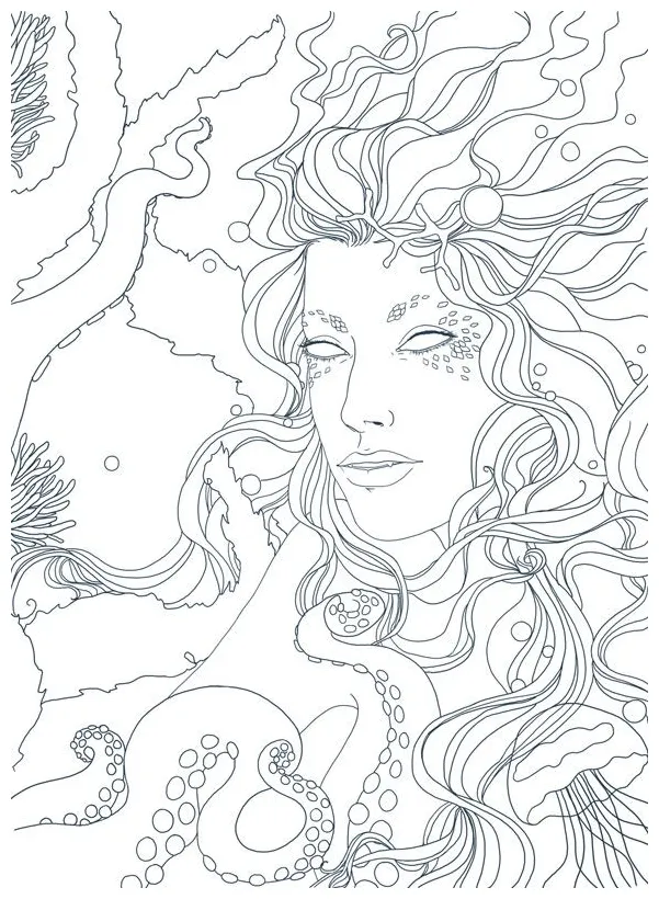Sorceress Coloring Page Coloring Pages
