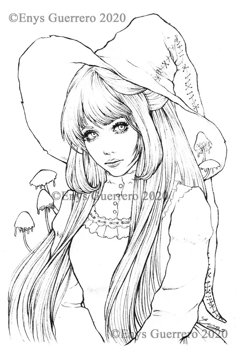 Sorceress Coloring Page Coloring Pages