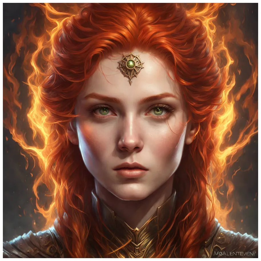 Sorceress of Fire by AI-Art-Phoenix on DeviantArt